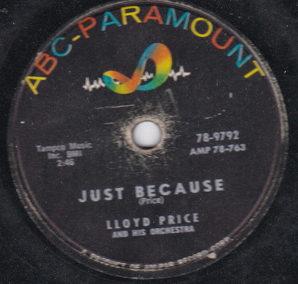 Lloyd Price And His Orchestra – Just Because (1957, Vinyl) - Discogs