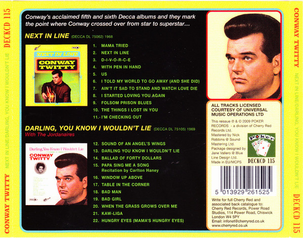 ladda ner album Conway Twitty - Next In Line Darling You Know I Wouldnt Lie