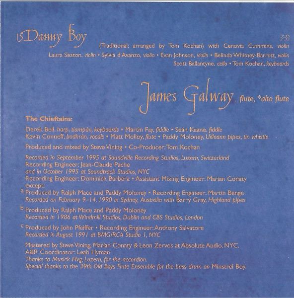 télécharger l'album James Galway With The Chieftains & Emily Mitchell - The Celtic Minstrel