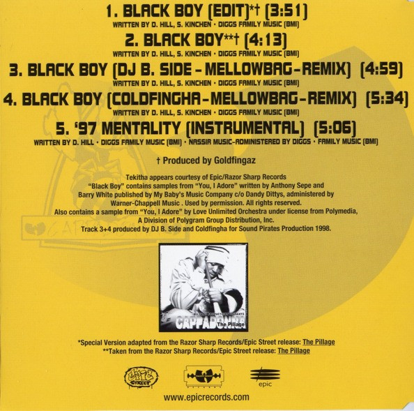 descargar álbum Cappadonna - Black Boy The Mellowbag Remixes