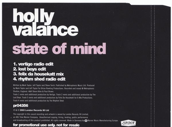 Album herunterladen Holly Valance - State Of Mind Mixes