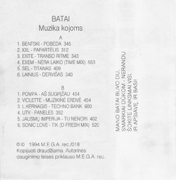 Album herunterladen Various - Batai Muzika Kojoms