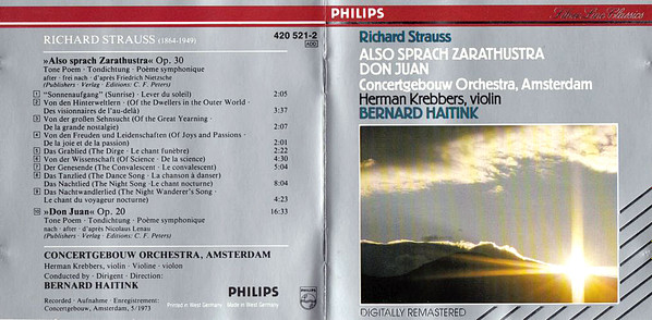 ladda ner album Richard Strauss Bernard Haitink, Concertgebouw Orchestra, Amsterdam - Also Sprach Zarathustra Don Juan