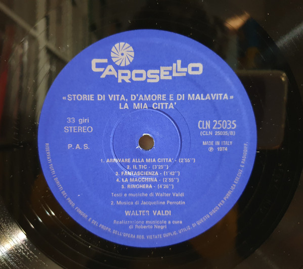 baixar álbum Walter Valdi - La Mia Città Storie Di Vita DAmore E Di Malavita