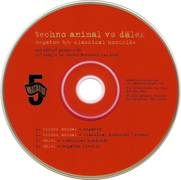 Album herunterladen Techno Animal vs Dälek - Megaton bw Classical Homicide