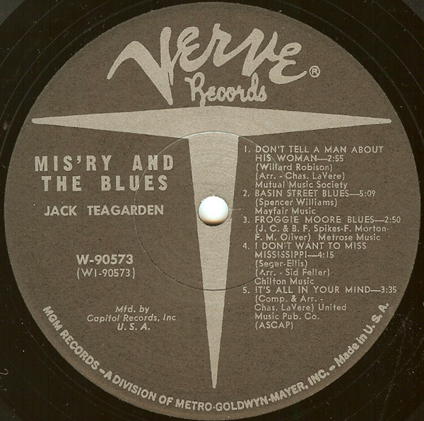 ladda ner album Jack Teagarden - Misry And The Blues