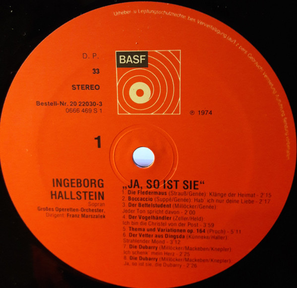télécharger l'album Ingeborg Hallstein - Ja So Ist Sie