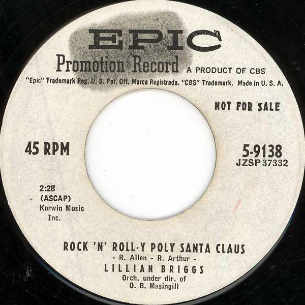Lillian Briggs – Rock 'N' Roll-Y Poly Santa Claus / Can't Stop
