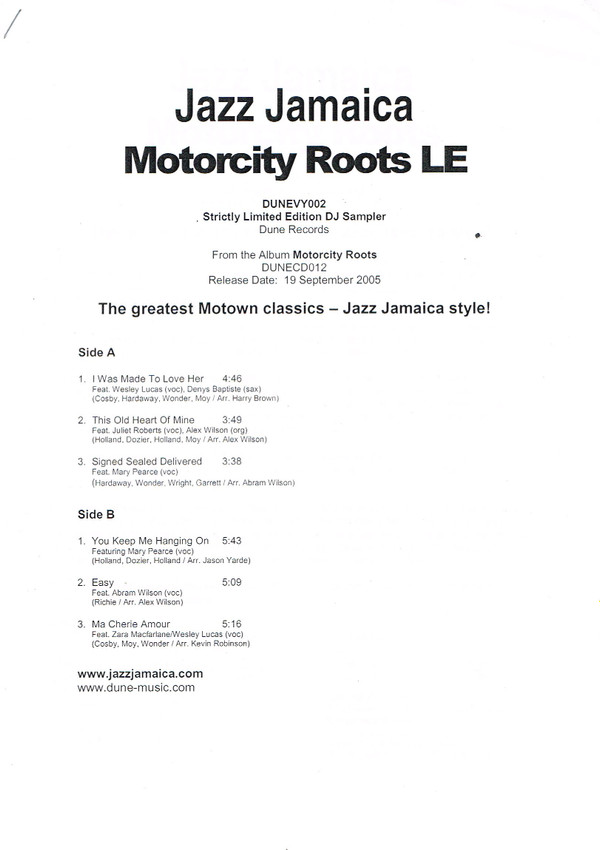 descargar álbum Jazz Jamaica - Motorcity Roots
