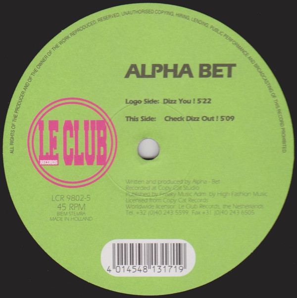 Alpha Bet* – Dizz You!