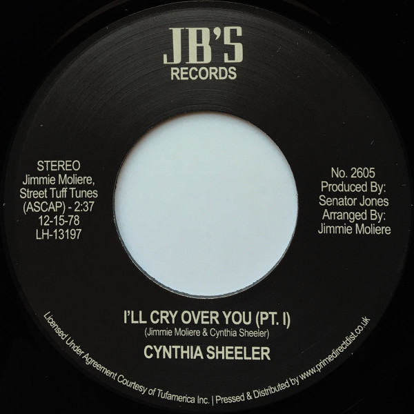 Cynthia Sheeler - I'll Cry Over You | J.B.'s Records (2605) - main