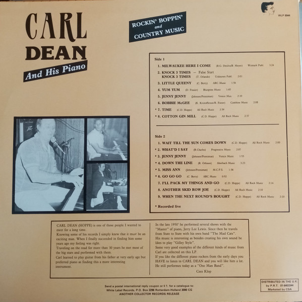 télécharger l'album Carl Dean - And His Piano RockinBoppinand Country Music