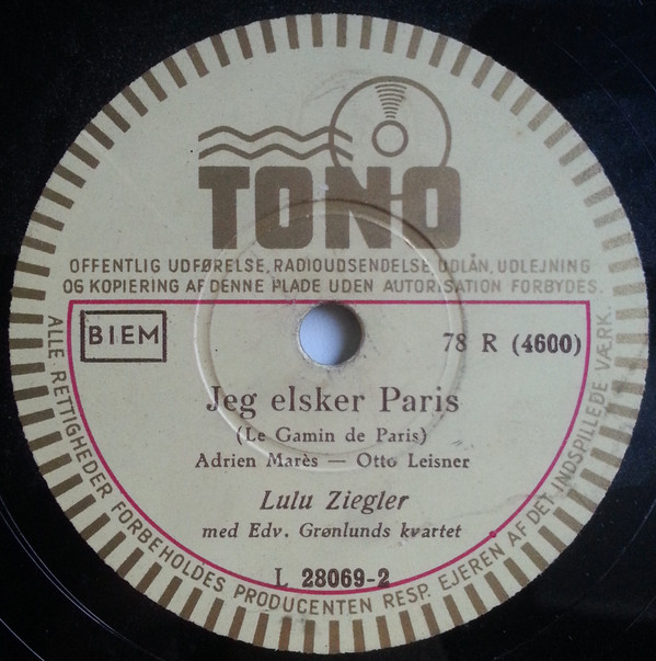 descargar álbum Lulu Ziegler - Sangen Fra Moulin Rouge Jeg Elsker Paris