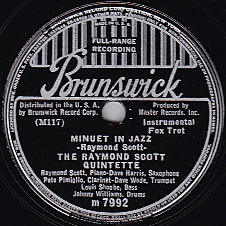 The Raymond Scott Quintette – Minuet In Jazz / Twilight In Turkey 