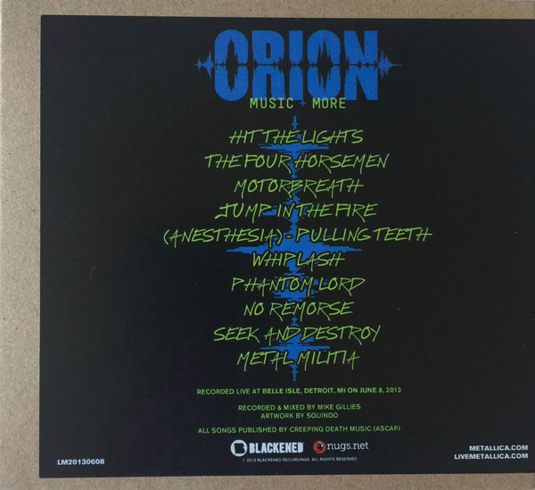 descargar álbum Metallica - June 8 2013 Detroit Michigan Orion Music More