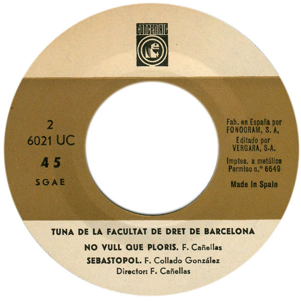 télécharger l'album Tuna De La Facultat De Dret De Barcelona - La Nostra Cançó
