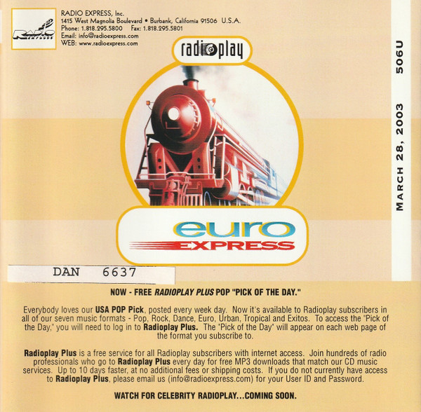 descargar álbum Various - Radioplay Euro Express 506U March 28 2003