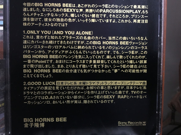 télécharger l'album Big Horns Bee - Only You And You Alone Good Luck