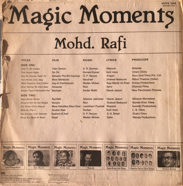 ladda ner album Mohd Rafi - Magic Moments