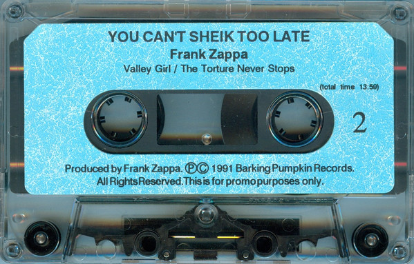 lataa albumi Frank Zappa - You Cant Sheik Too Late