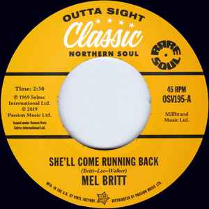 Mel Britt - She'll Come Running Back / I Don't Like To Lose  album cover