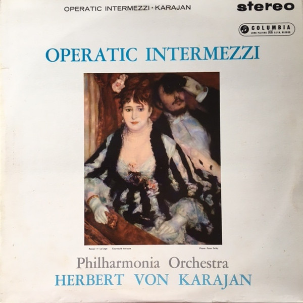 last ned album Herbert von Karajan, Philharmonia Orchestra - Operatic Intermezzi