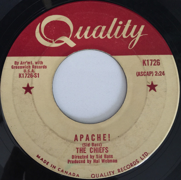 The Chiefs – Apache! / Dee's Dream (1958, Vinyl) - Discogs