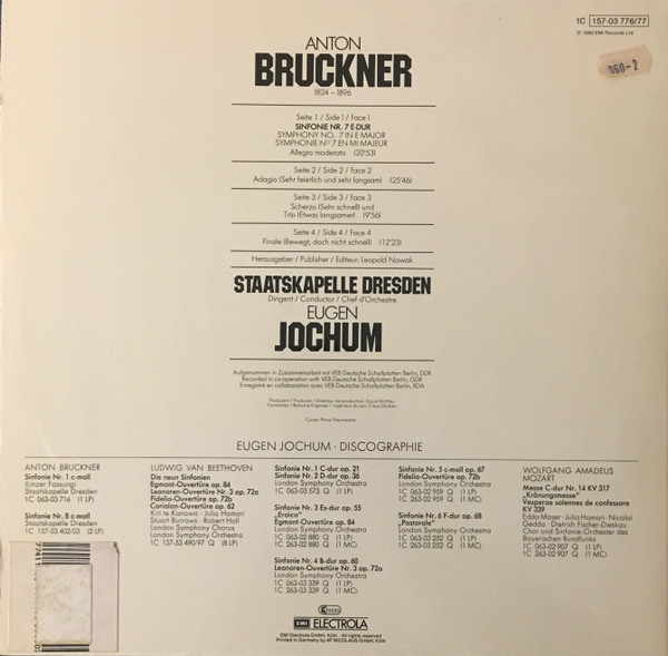 baixar álbum Bruckner, Eugen Jochum, Staatskapelle Dresden - Sinfonie Nr 7