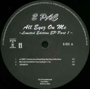 2Pac – All Eyez On Me - Limited Edition EP Part 1 (1996, Vinyl