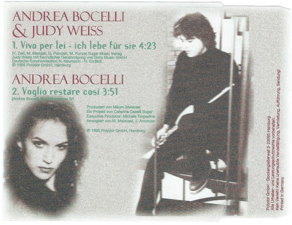 ladda ner album Andrea Bocelli & Judy Weiss - Vivo Per Lei Ich Lebe Für Sie