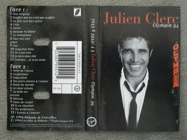 Julien Clerc Olympia 94 Neuf Sous Blister Cassette audio / k7 