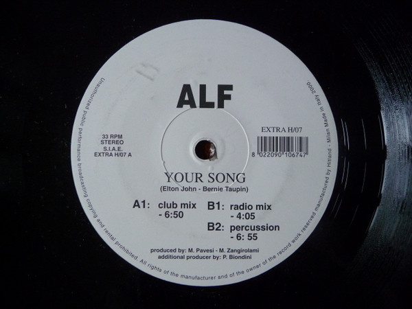 télécharger l'album Alf - Your Song