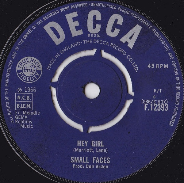 Small Faces – Hey Girl (1966, Vinyl) - Discogs