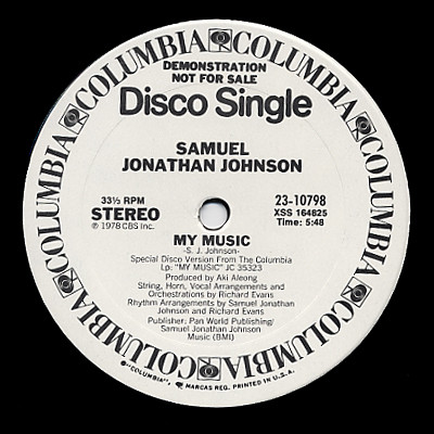 Samuel Jonathan Johnson – You / My Music (1978, Vinyl) - Discogs