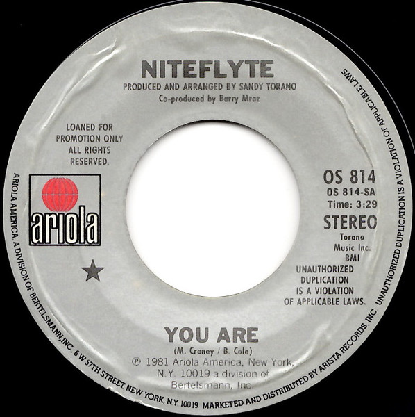 Niteflyte – You Are (1981, Vinyl) - Discogs