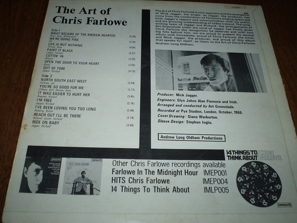 descargar álbum Chris Farlowe - The Art Of Chris Farlowe