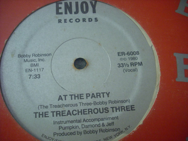 The Treacherous Three – At The Party (1980, Silver Labels, Vinyl 