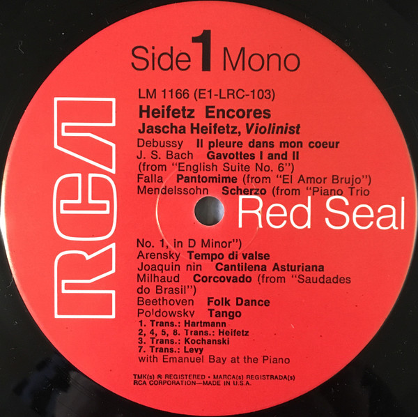 RCA Red Seal USRSM3 Labels