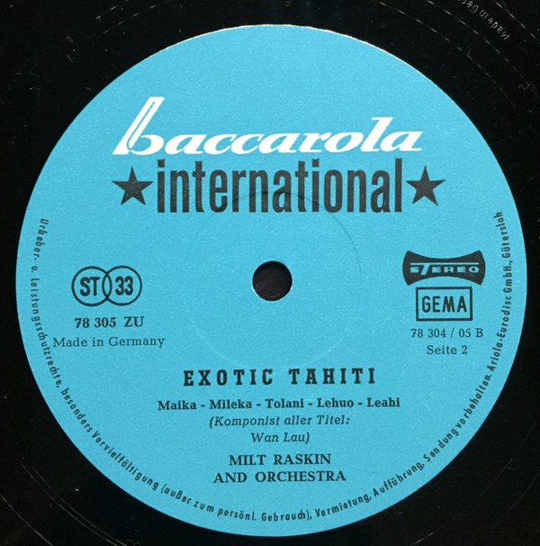 descargar álbum Milt Raskin And Orchestra - Exotic Tahiti