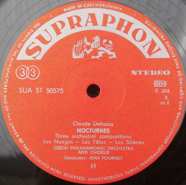 ladda ner album Claude Debussy, Czech Philharmonic Orchestra, Jean Fournet - Nocturnes La Mer