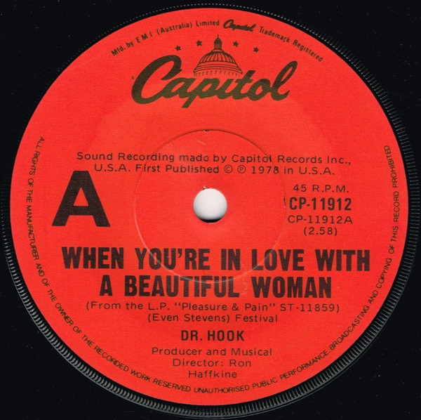Dr. Hook – When You're In Love With A Beautiful Woman (1979, Vinyl