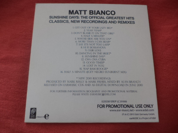 last ned album Matt Bianco - Sunshine Days The Official Greatest Hits