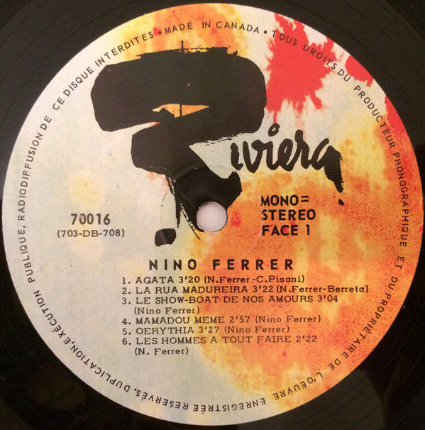 Nino Ferrer - Nino Ferrer | Riviera (70016) - 3