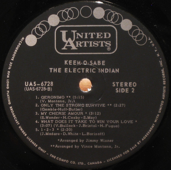 The Electric Indian - Keem-O-Sabe | United Artists Records (UAS 6728) - 4