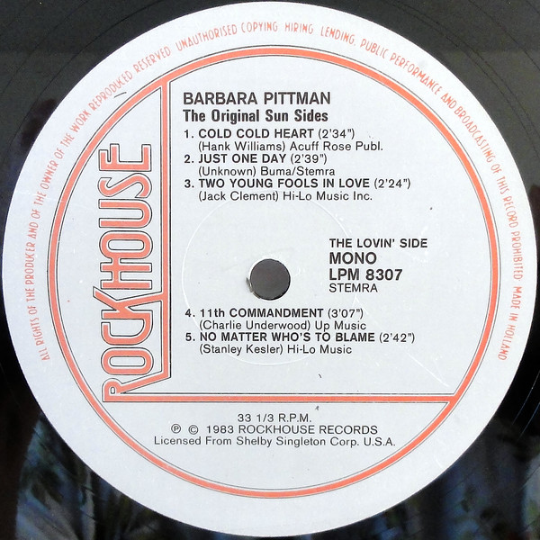 ladda ner album Barbara Pittman - The Original Sun Sides