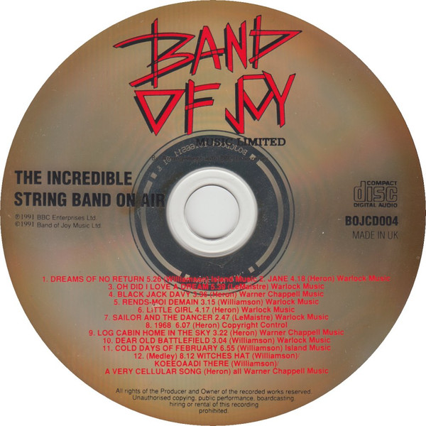 descargar álbum The Incredible String Band - On Air