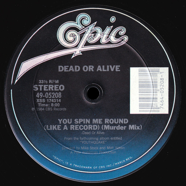 Dead Or Alive - You Spin Me Round (purple Black Splatter)