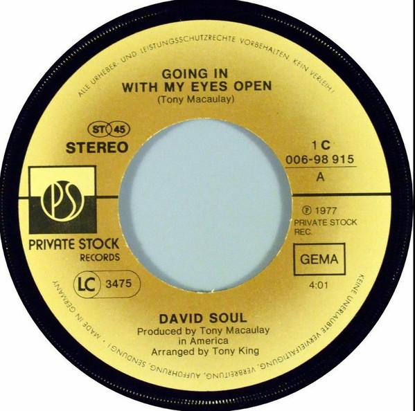 lataa albumi David Soul - Going In With My Eyes Open