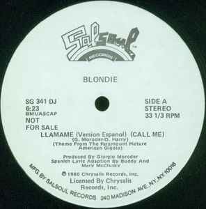 Blondie - Llamame (Call Me) album cover