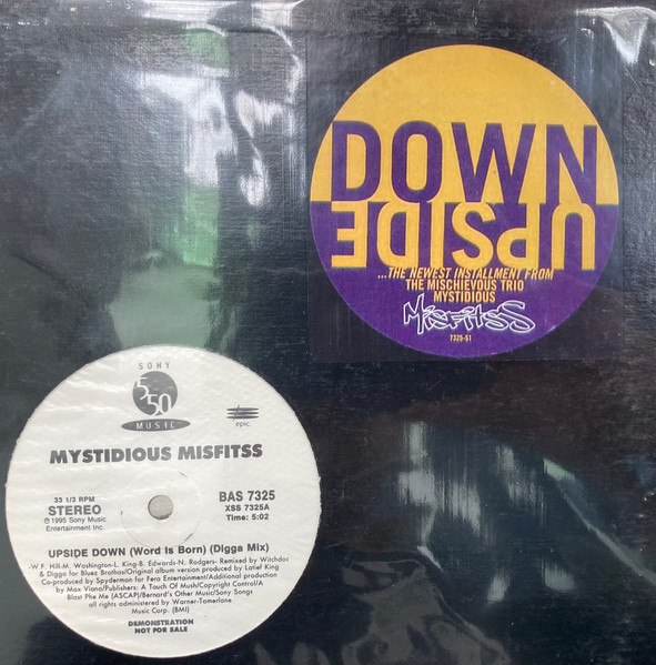 Mystidious Misfitss – Upside Down (Word Is Born) (1995, Vinyl